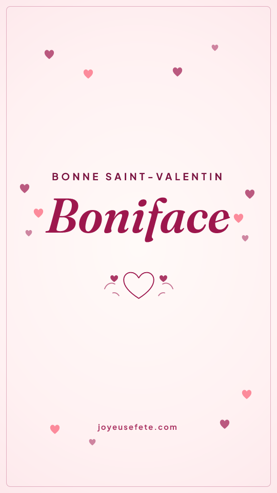 Image « Bonne Saint-Valentin Boniface » au format story