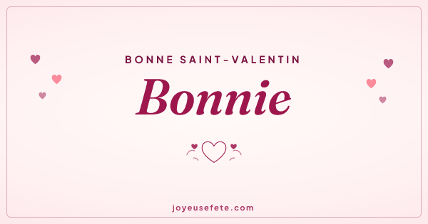 Image « Bonne Saint-Valentin Bonnie » au format large