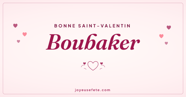 Image « Bonne Saint-Valentin Boubaker » au format large