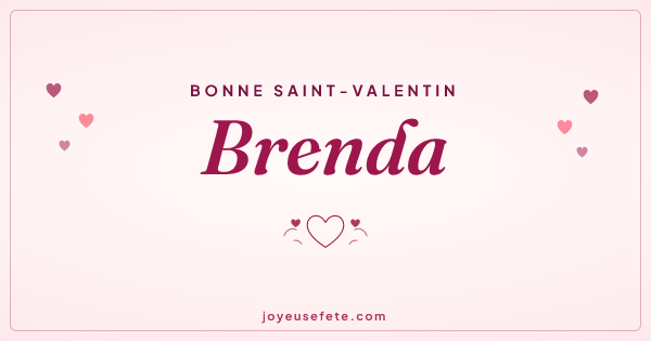 Image « Bonne Saint-Valentin Brenda » au format large