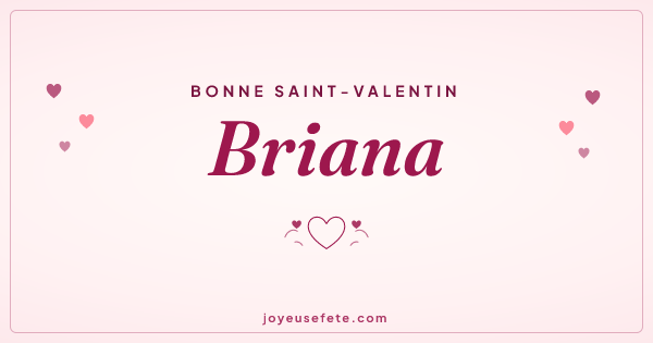 Image « Bonne Saint-Valentin Briana » au format large