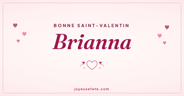 Image « Bonne Saint-Valentin Brianna » au format large