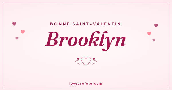 Image « Bonne Saint-Valentin Brooklyn » au format large
