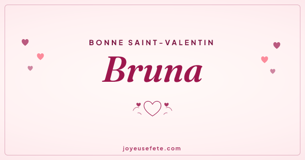 Image « Bonne Saint-Valentin Bruna » au format large