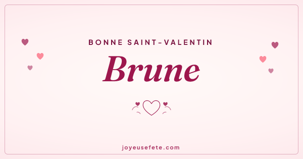 Image « Bonne Saint-Valentin Brune » au format large