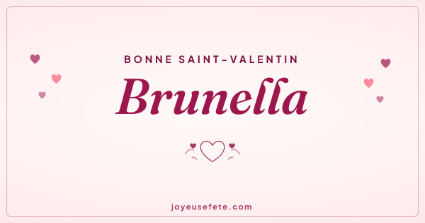 Image « Bonne Saint-Valentin Brunella » au format large