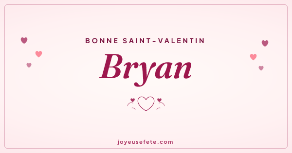 Image « Bonne Saint-Valentin Bryan » au format large
