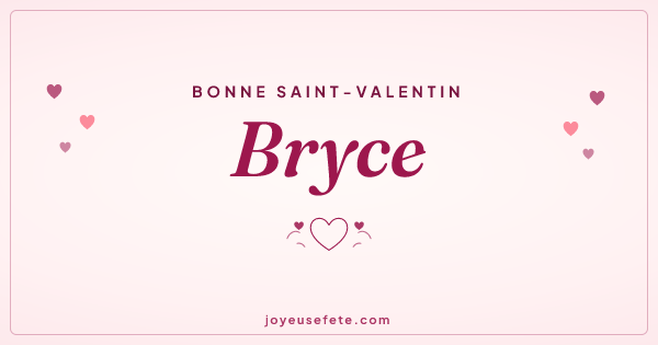 Image « Bonne Saint-Valentin Bryce » au format large