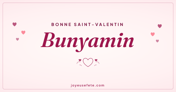 Image « Bonne Saint-Valentin Bunyamin » au format large