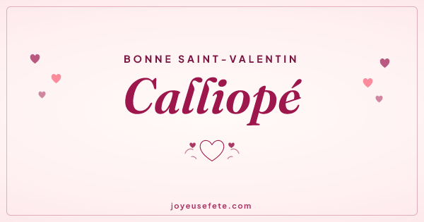 Image « Bonne Saint-Valentin Calliopé » au format large