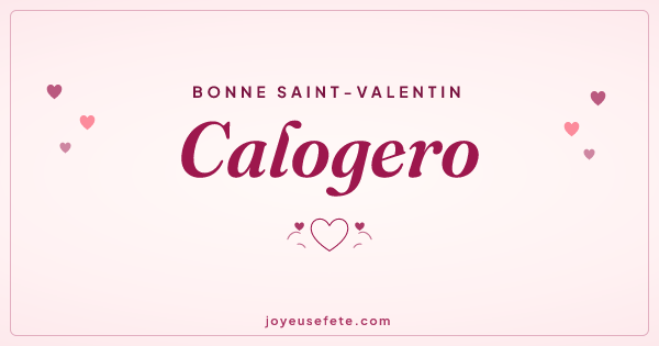 Image « Bonne Saint-Valentin Calogero » au format large