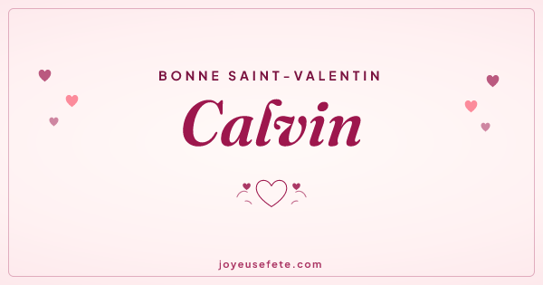 Image « Bonne Saint-Valentin Calvin » au format large