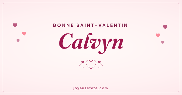 Image « Bonne Saint-Valentin Calvyn » au format large