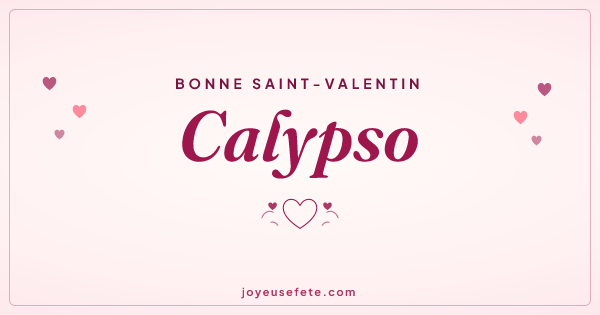 Image « Bonne Saint-Valentin Calypso » au format large