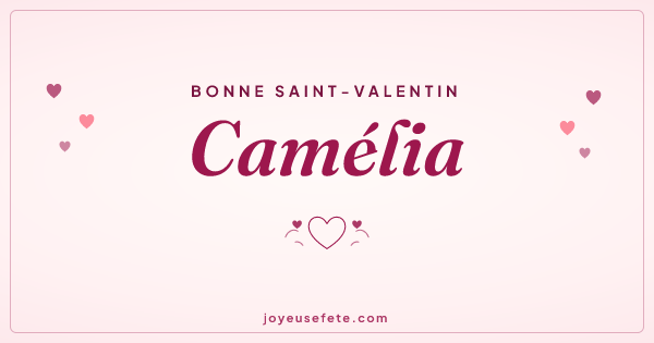 Image « Bonne Saint-Valentin Camélia » au format large