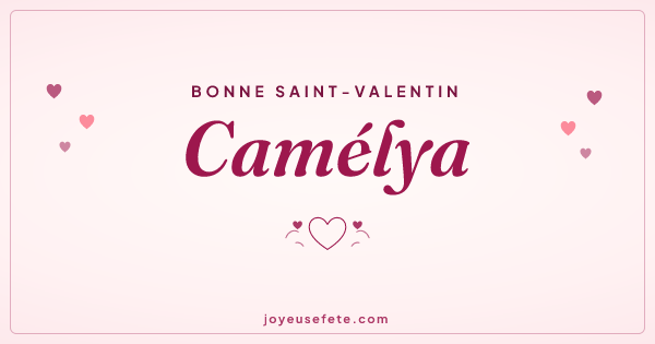 Image « Bonne Saint-Valentin Camélya » au format large