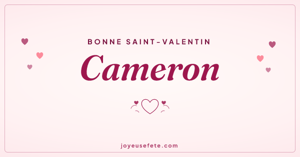 Image « Bonne Saint-Valentin Cameron » au format large