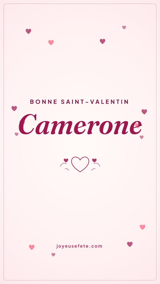 Image « Bonne Saint-Valentin Camerone » au format story