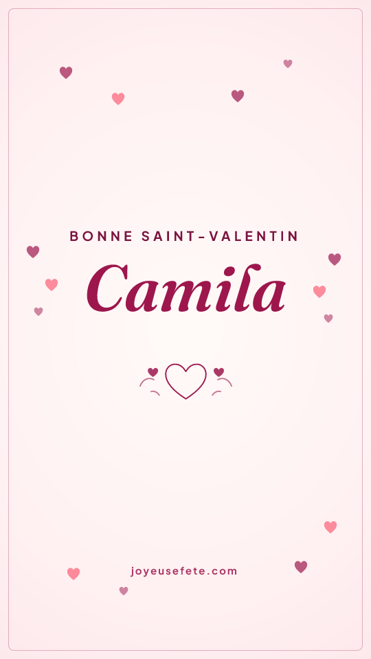 Image « Bonne Saint-Valentin Camila » au format story