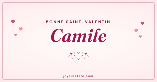 Image « Bonne Saint-Valentin Camile » au format large