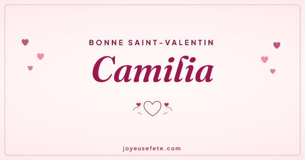 Image « Bonne Saint-Valentin Camilia » au format large