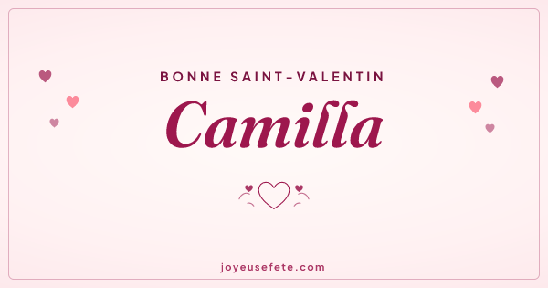 Image « Bonne Saint-Valentin Camilla » au format large