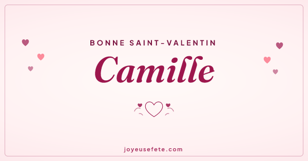 Image « Bonne Saint-Valentin Camille » au format large