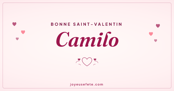 Image « Bonne Saint-Valentin Camilo » au format large