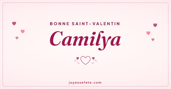 Image « Bonne Saint-Valentin Camilya » au format large