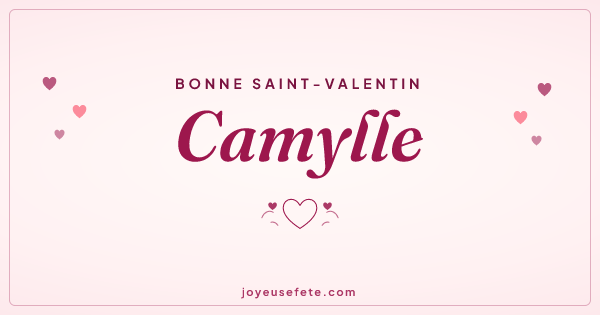 Image « Bonne Saint-Valentin Camylle » au format large