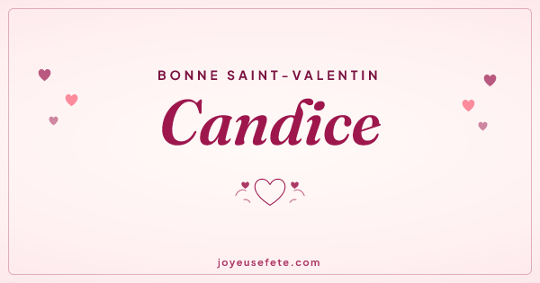 Image « Bonne Saint-Valentin Candice » au format large