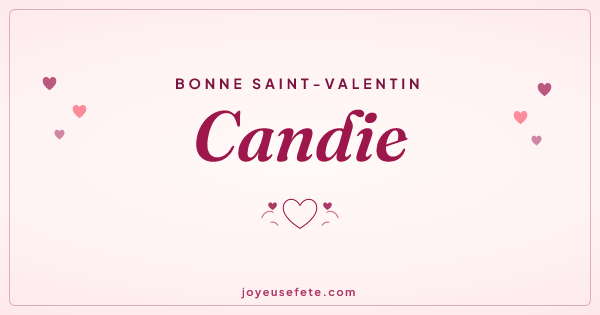Image « Bonne Saint-Valentin Candie » au format large