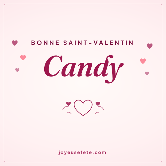 Image carrée « Bonne Saint-Valentin Candy » pour WhatsApp
