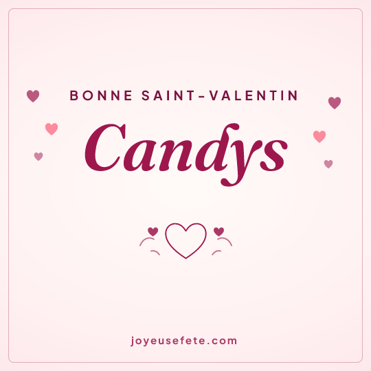 Image carrée « Bonne Saint-Valentin Candys » pour WhatsApp