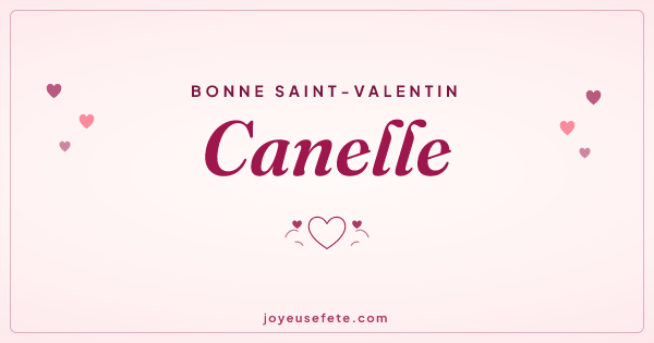 Image « Bonne Saint-Valentin Canelle » au format large