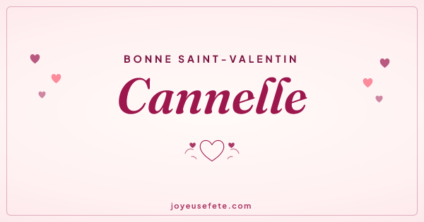 Image « Bonne Saint-Valentin Cannelle » au format large