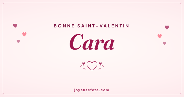 Image « Bonne Saint-Valentin Cara » au format large