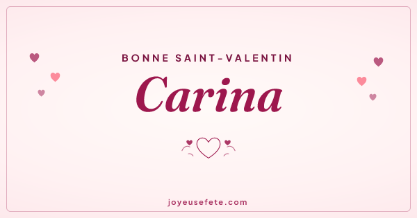 Image « Bonne Saint-Valentin Carina » au format large
