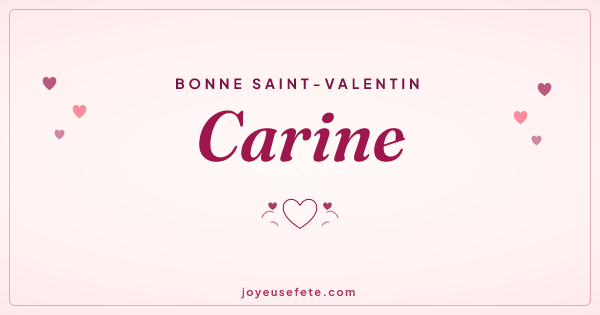 Image « Bonne Saint-Valentin Carine » au format large