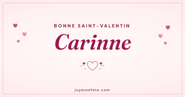 Image « Bonne Saint-Valentin Carinne » au format large