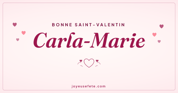 Image « Bonne Saint-Valentin Carla-Marie » au format large