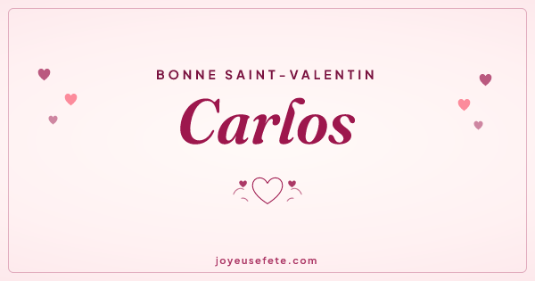 Image « Bonne Saint-Valentin Carlos » au format large