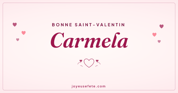 Image « Bonne Saint-Valentin Carmela » au format large