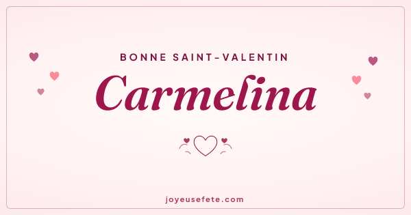 Image « Bonne Saint-Valentin Carmelina » au format large