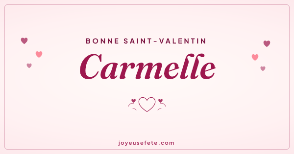Image « Bonne Saint-Valentin Carmelle » au format large