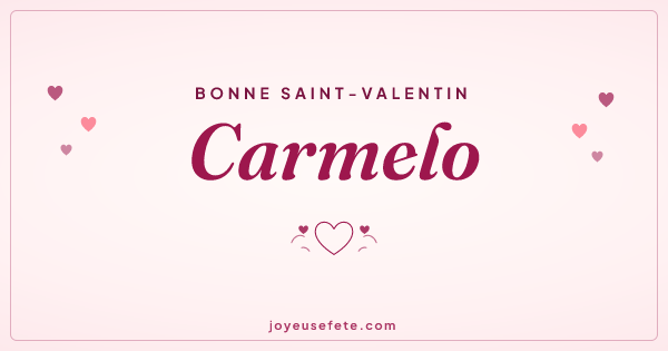 Image « Bonne Saint-Valentin Carmelo » au format large