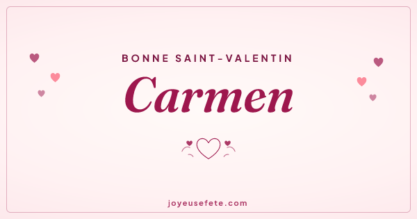 Image « Bonne Saint-Valentin Carmen » au format large