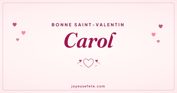 Image « Bonne Saint-Valentin Carol » au format large