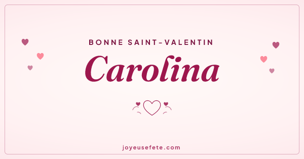 Image « Bonne Saint-Valentin Carolina » au format large