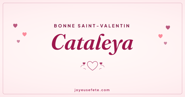 Image « Bonne Saint-Valentin Cataleya » au format large